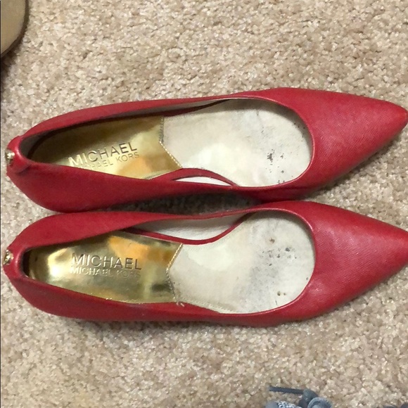 Red Michael Kors Heels - Picture 1 of 3
